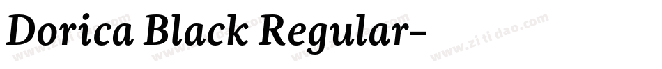 Dorica Black Regular字体转换